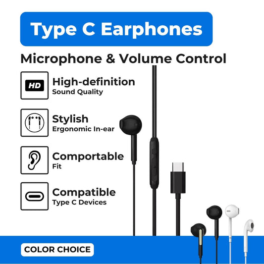 Devia - Type C Earphones with Microphone & Volume Control - Tech Access Unclassified