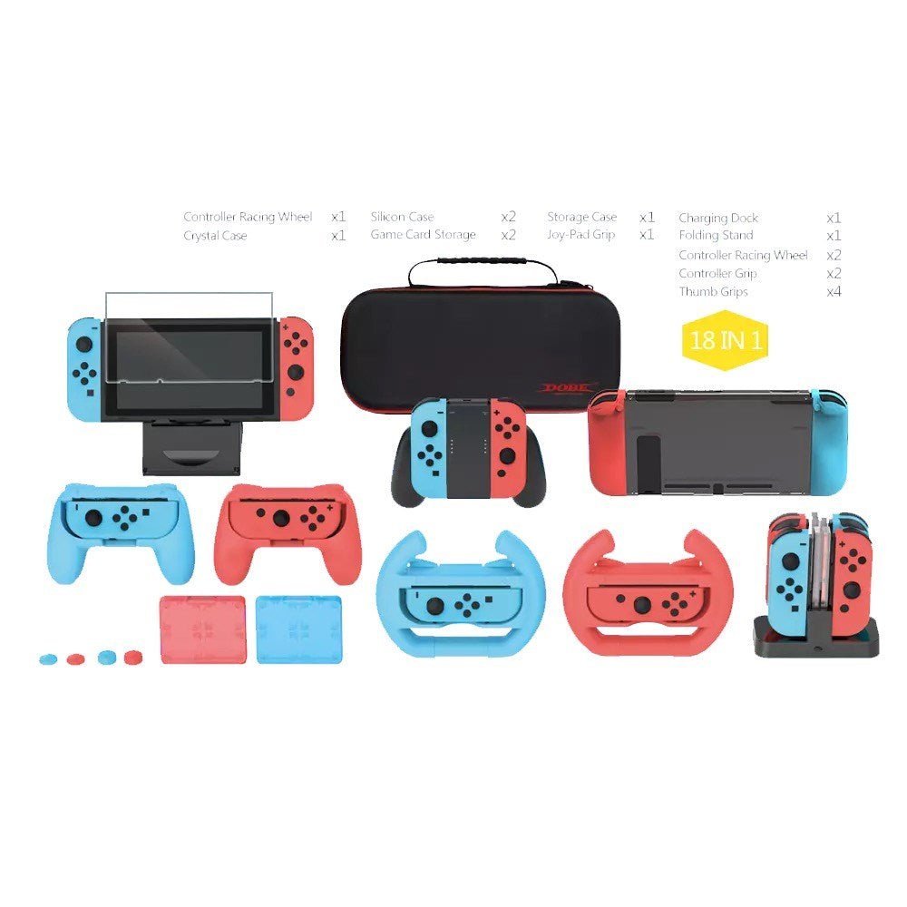 Dobe - 18 - in - 1 Sports Starter Kit for Nintendo Switch - Tech Access Unclassified