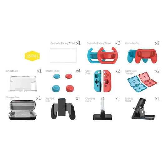 Dobe - 18 - in - 1 Sports Starter Kit for Nintendo Switch - Tech Access Unclassified