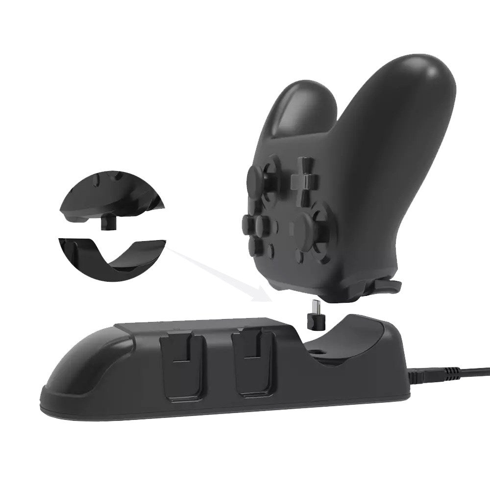Dobe - Charging Stand for Nintendo Switch & Switch OLED Joy Cons & Pro Controller - Black - Tech Access Unclassified