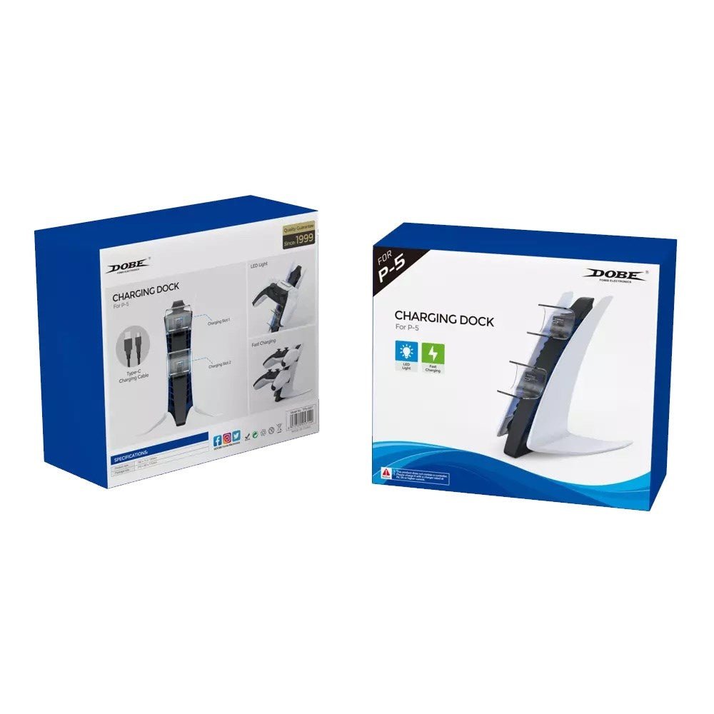 Dobe - Controller Charging Base for PlayStation 5 - Black & White - Tech Access Unclassified