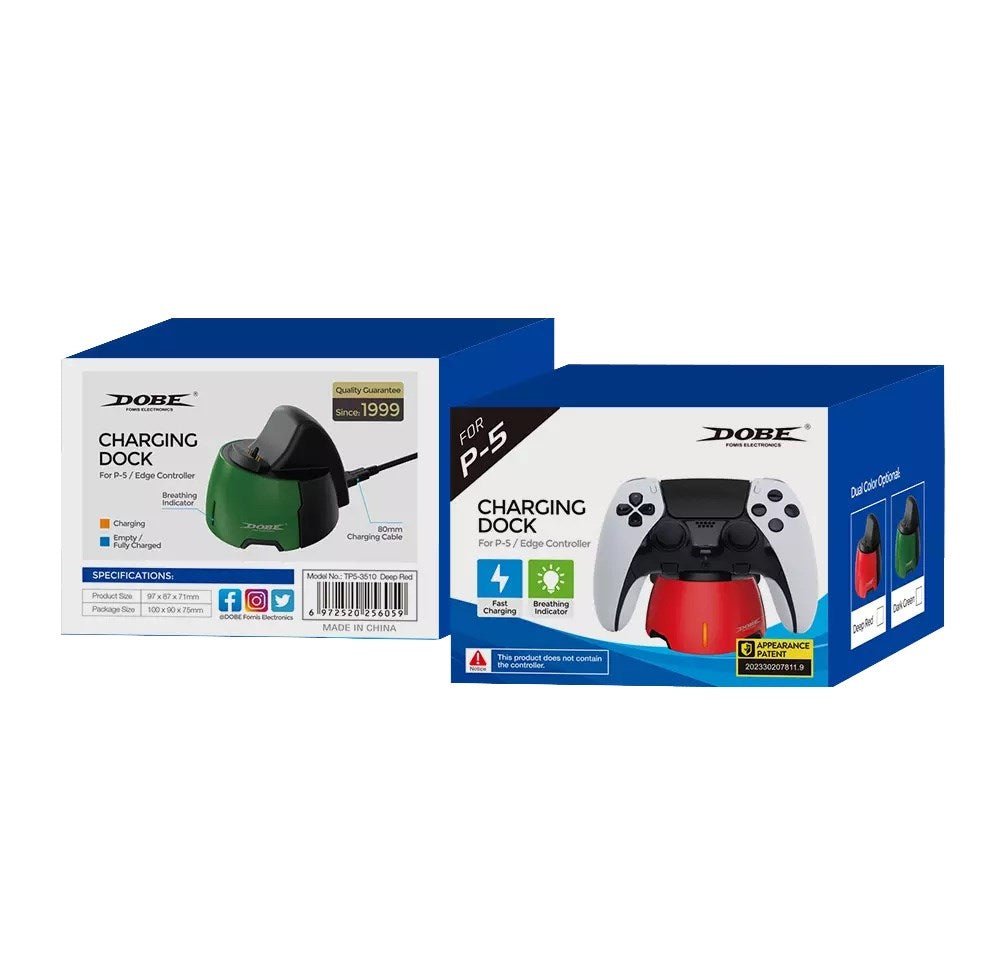 Dobe - Controller Charging Dock for PlayStation 5 - Red - Tech Access Unclassified
