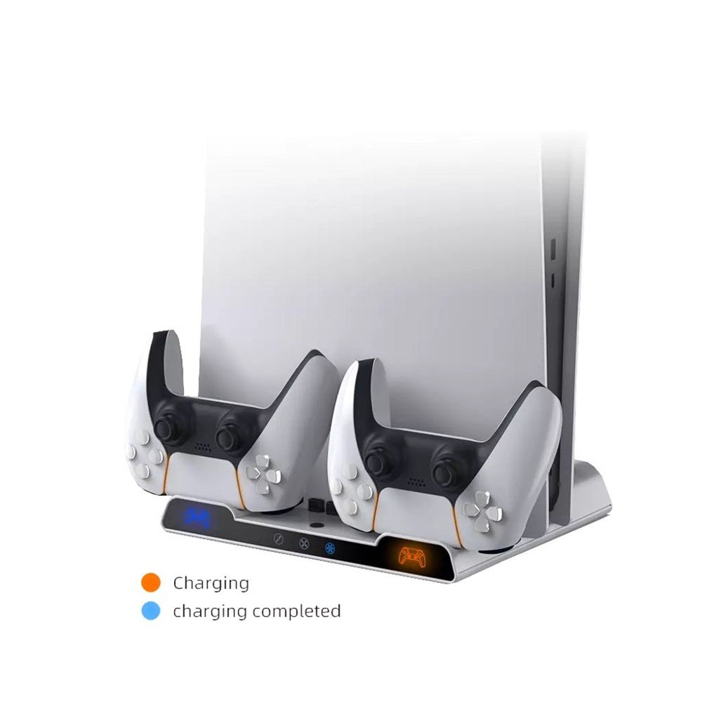 Dobe - LED Multifunctional Cooling & Charging Stand for PlayStation 5 - White - Tech Access Unclassified