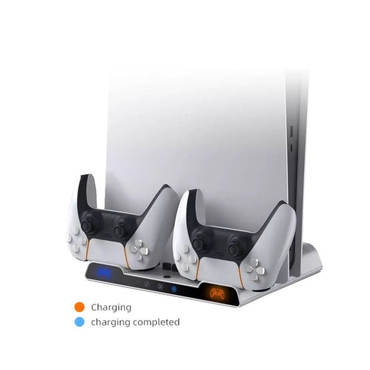 Dobe - LED Multifunctional Cooling & Charging Stand for PlayStation 5 - White - Tech Access Unclassified