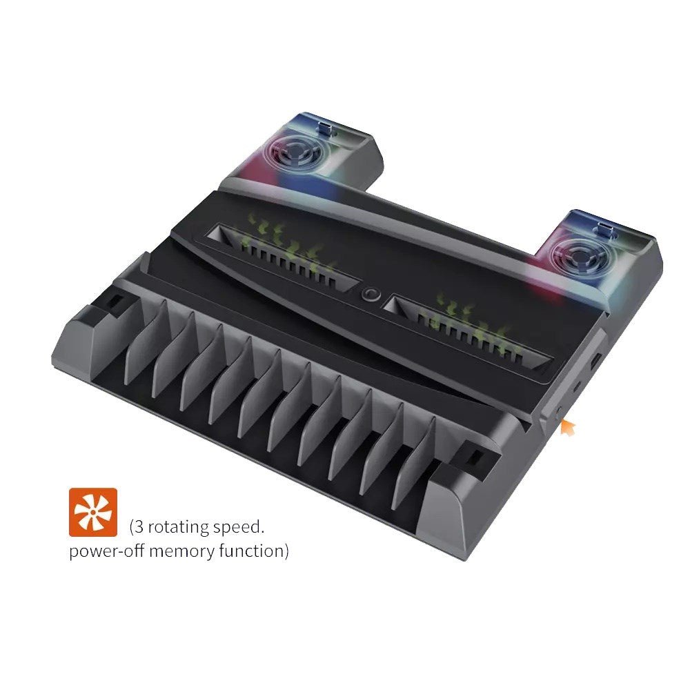 Dobe - Multifunctional Cooling & Charging Stand for PlayStation 5 - Black - Tech Access Unclassified