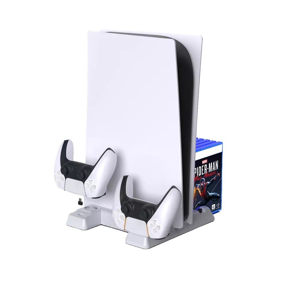 Dobe - Multifunctional Cooling & Charging Stand for PlayStation 5 - White - Tech Access Unclassified