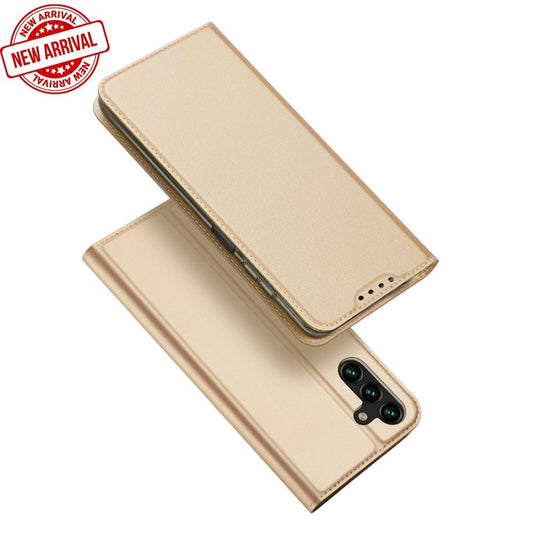 Dux Ducis Skin Pro Case for Samsung Galaxy A14 5G Flip Card Wallet Stand Gold 134896 - Tech Access Unclassified