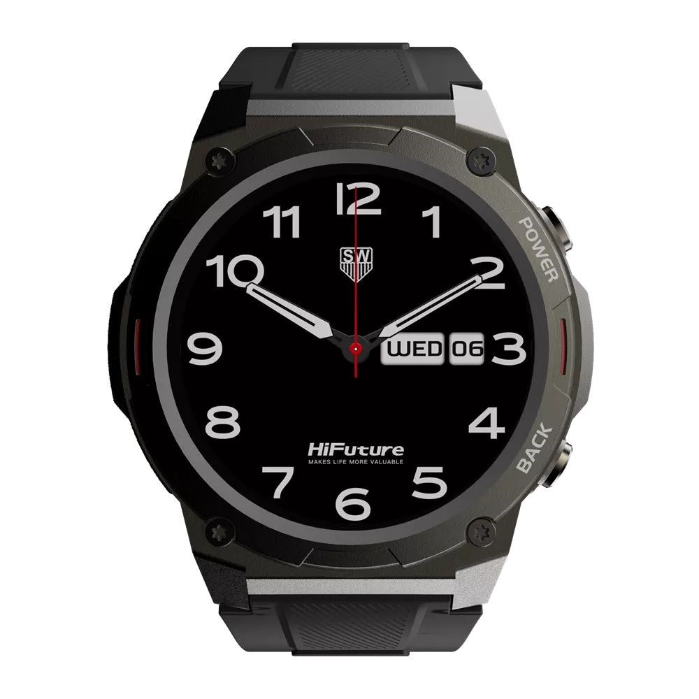 HiFuture - FutureGo Mix2 - AMOLED Wireless Calling Bluetooth SmartWatch - Black - Tech Access Unclassified