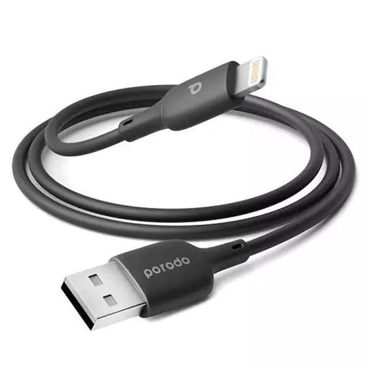 Porodo Blue PVC Lightning Cable 1M 2.4A - Black - Tech Access Unclassified