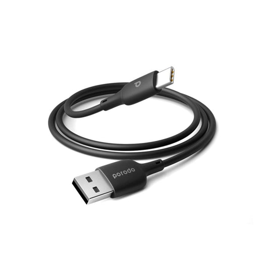 Porodo Blue PVC Type - C Cable 1M 3A - Black - Tech Access Unclassified