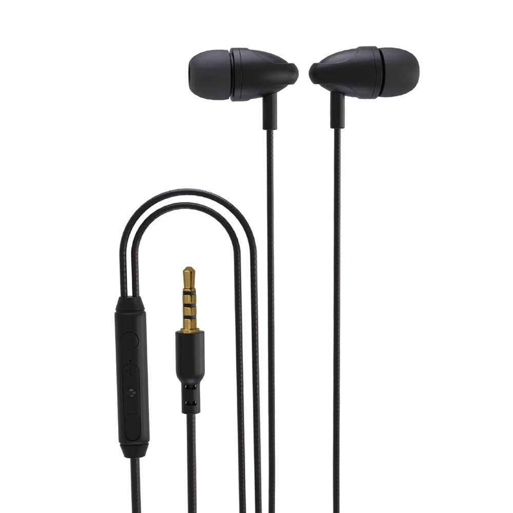 Porodo Blue Stereo Earphones with Aux Connector 3.5mm - Black - Tech Access Unclassified