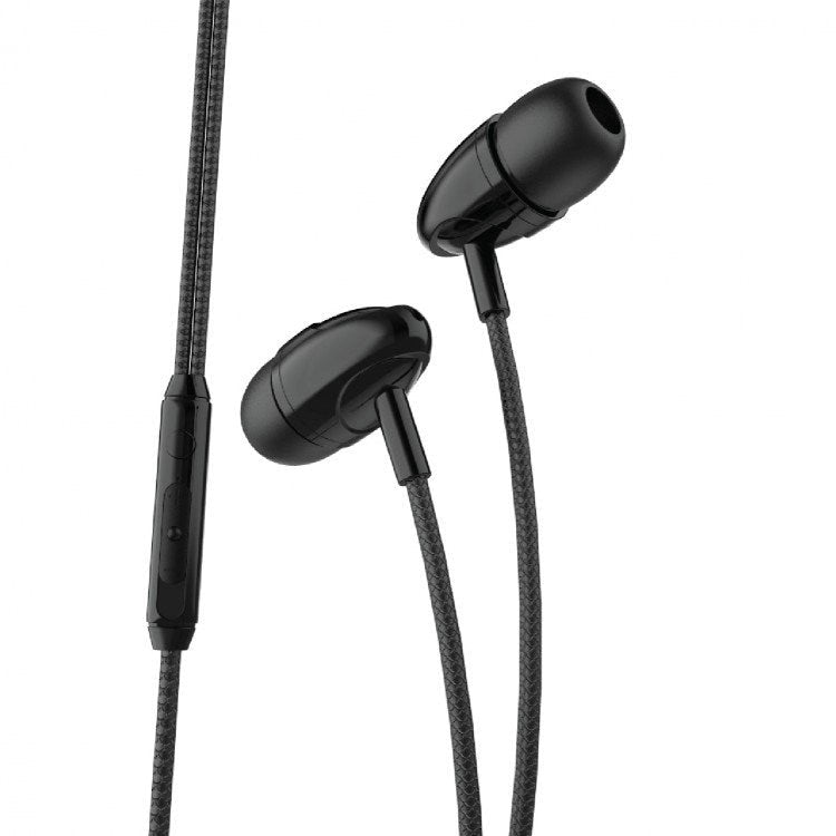 Porodo Blue Stereo Earphones with Aux Connector 3.5mm - Black - Tech Access Unclassified