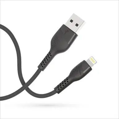 Porodo Blue TPE/PVC USB - A to Lightning Cable 1.2M 2.4A - Black - Tech Access Unclassified