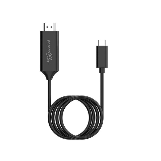 Porodo Blue Type - C to HDMI Ultra HD Cable 2M 4K  -  Black - Tech Access Unclassified