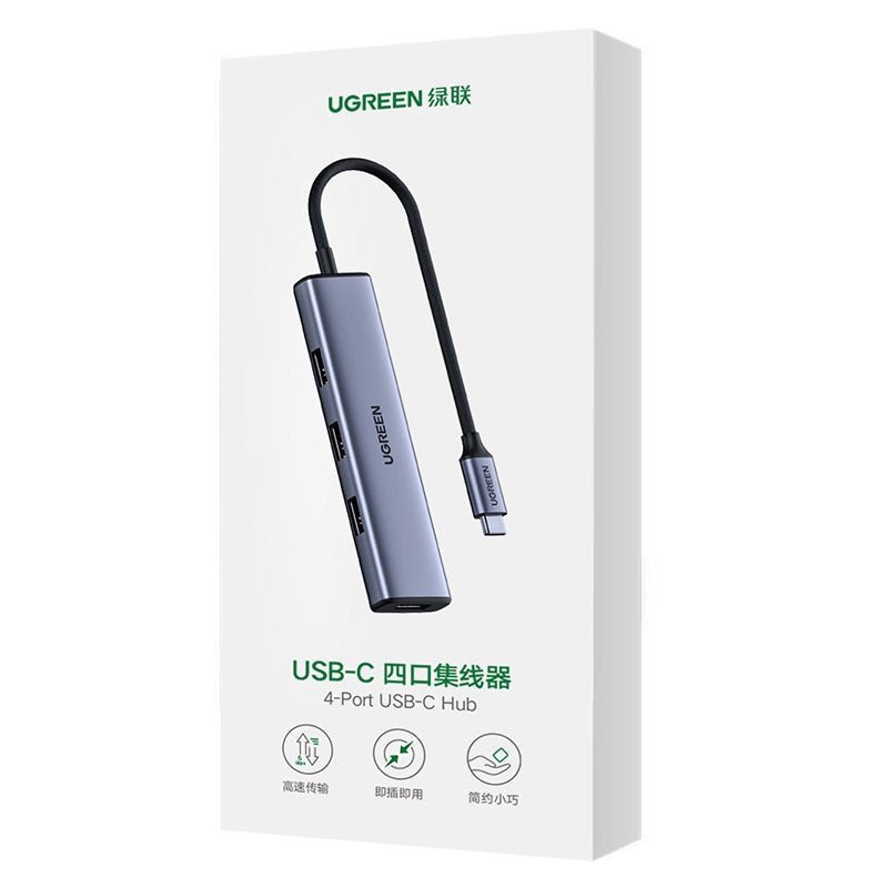Ugreen HUB USB Type C splitter - 4x USB 3.2 Gen 1 silver - Tech Access Unclassified