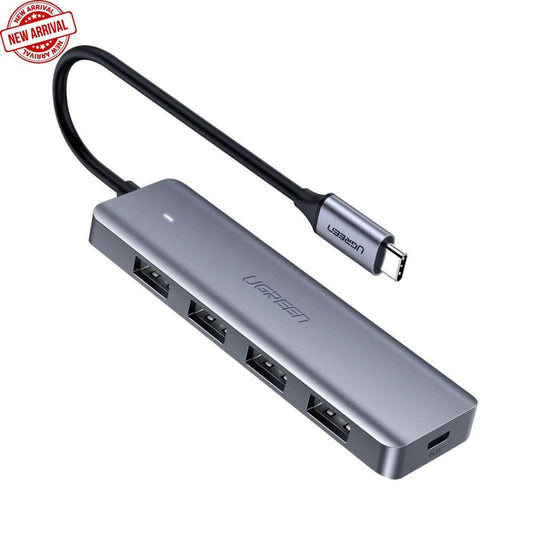 Ugreen USB Type C HUB - 4x USB 3.2 Gen 1 with USB - C power port gray - Tech Access Unclassified